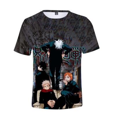 China 28 Style Breathable Jujutsu Kaisen Cosplay Anime T-shirt Unisex Plus Size Anime Shirt Micro Fiber Men T-shirts for sale