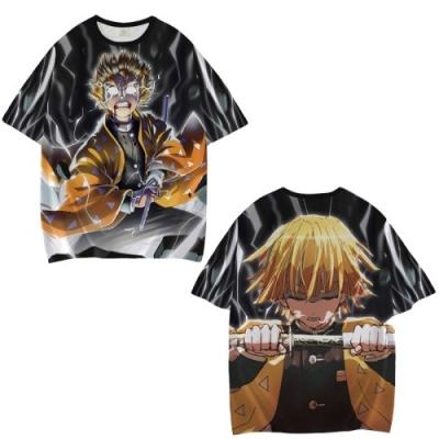 China 40 Style Breathable Genshin Impact Demon Slayer: Kimetsu No Yaiba Boku No Hero Academia/My Hero Academia Short Sleeve Anime T-Shirt for sale