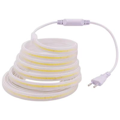 China Flexible Garden 220V 288Led Warm White Neutral White Cool White IP67 90Ra COB Led Strip Light 220v for sale