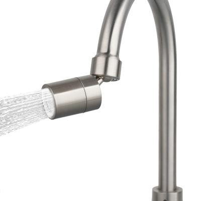 China BAYCENN Patented Brush Nickel 360 Spins Adjustable 2-Mode Swivel Bathroom Basin Kitchen Water Saving Faucet Aerator for sale