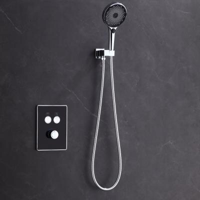 China Without Chrome Luxury Wall Mounted Shower Faucet Hidden Sliding Bar Combination Shower Set for sale