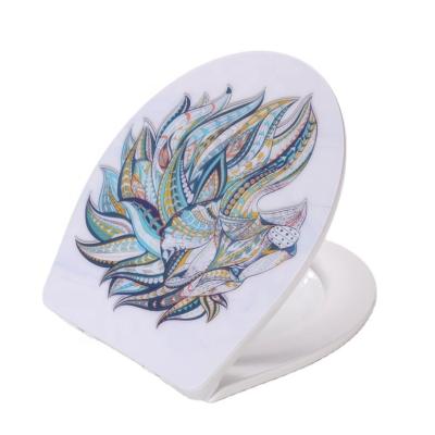 China Universal Oval Toilet Seats Bathroom Accessories Duroplas Acrylic Toilet Seat Slow-end With Customized Design for sale