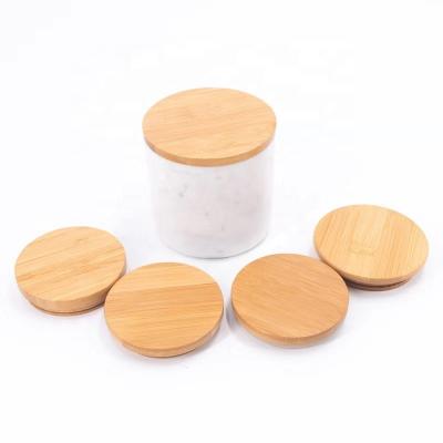 China Custom Wood / Glass Bamboo Lid Non Spill Jar Wholesale for sale