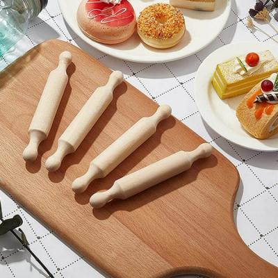 China High Quality Custom Viable Wholesale Custom Montessori Kitchen Kid's Educational Toys Mini Wooden Rolling Pin for sale