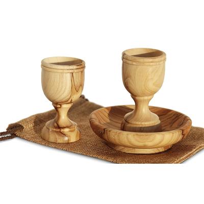 China Viable Thumb Olive Communion Wood Cups of Olive Bread Tray Medium 3 for sale