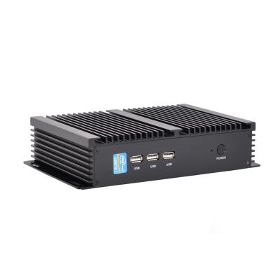 China Fanless+Aluminum Alloy Metal Case New PC i3 ​​Computer Low Power Embedded Mini Desktop Computer For HMI for sale