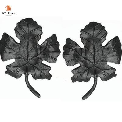 China Wrought Iron Rosettes Panels JYD Decorative Cast Steel Grape Leaves Forged Iron Flowers Wholesale for sale