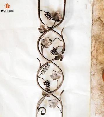 China Decorative JYD Scroll Wrought Iron Balusters With Grape Design for sale