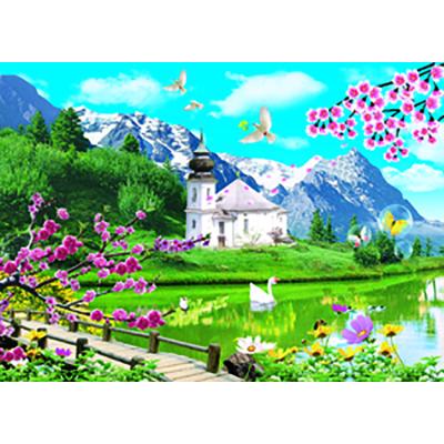 China Custom Print Gifts Waterfall Painting Bedroom Wall Landscape Home Decoration Poster for sale