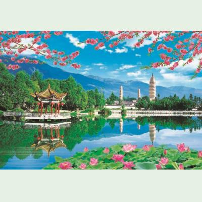 China Beautiful Lotus Flower Painting Modern Hand Painted Lotus Flower Painting for sale