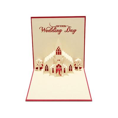 China China 3D Wedding Greeting Card Recycled Paper Customized Hollow Out 3D Wedding Invitations Card for sale