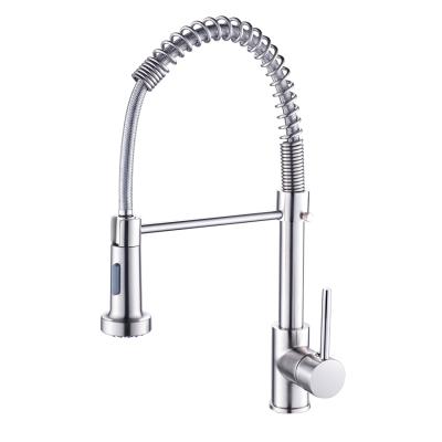 China Thermostatic Faucets FLG Faucets Nickel Brushed Griferia Sink Foucet Kitchen Faucet Pull Down for sale