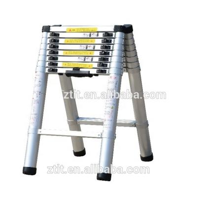 China Folding Ladders 8.5ft Aluminum Telescopic Ladder, Double Side Ladder for sale