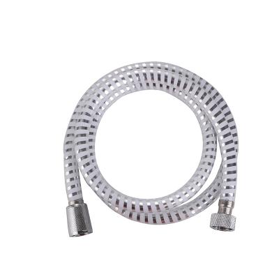 China Modern Anti-twist Brass nuts Double Lock Shower Hose Pipe Toilet Bathroom PVC Flexible Hose for sale