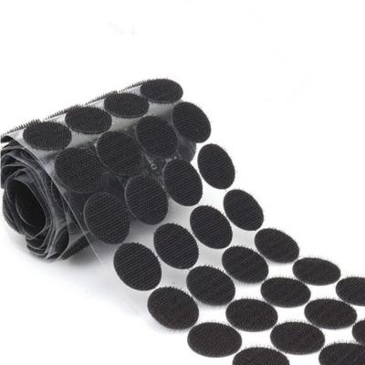 China Elastic Self Adhesive Hook and Loop White/Black Color Velcroes Dots Transparent for sale