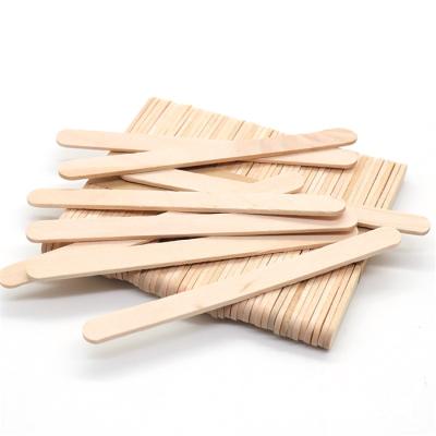 China New Style 114mm Eco-Friendly Natural Sustainable Birch Ice Cream Custom Packing Disposable Wooden Sticks for sale