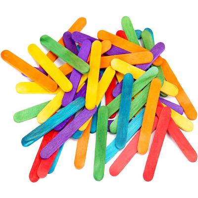 China Viable Colored Popsicle Sticks 5.9 Inch Wooden Jumbo Craft Sticks Bulk Craft Popsicle Sticks For Diy Crafts for sale