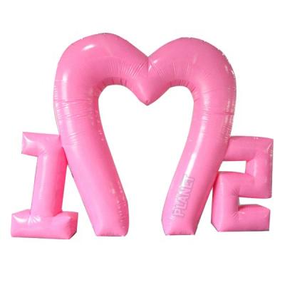 China Stage Decoration Advertising Love Model Durable Giant Inflatable Heart For Club Wedding for sale