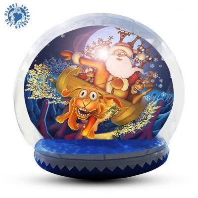 China Transparent Life Size Christmas Promotion Outdoor Advertising DIY Snow Globe Inflatable Snow Globe Photo Booth For Decoration for sale