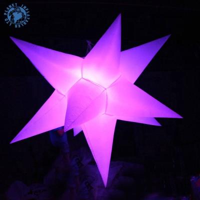 China Eco - Friendly Colorful Large Led Inflatable Start Balloon For Event Decoration for sale