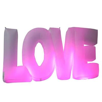 China Led Lighting Romantic Giant Decoration Inflatable LOVE Letter For Wedding Party Customized for sale