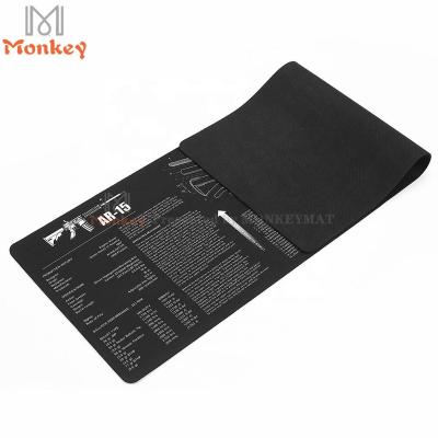 China Custom Large Size Gun HEATER Cleaning Mat 36x12 Inch Rubber Gun Cleaning Mat for sale