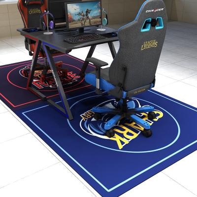 China Customized Washable Rubber Game Chair Floor Mat 4mm Thick Anti-Slip Rubber Bottom Gaming Chair Floor Mat for sale