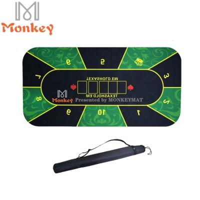 China Natural Rubber Foam + Polyester Texas Hold'em Large Size They Chip Desk Pad Casino Board Game Poker Table Mat for sale