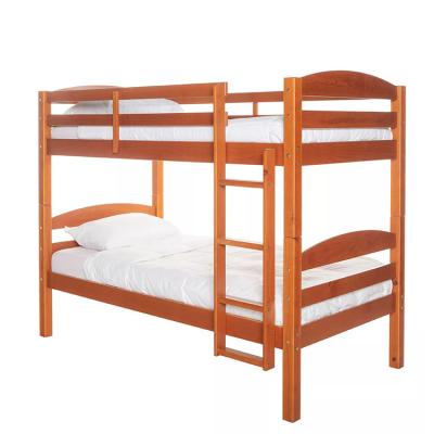 China Easy Assemble Cheap High Quality Kids Toddler Price Single Solid Pine Wood Twin Bunk Beds for sale