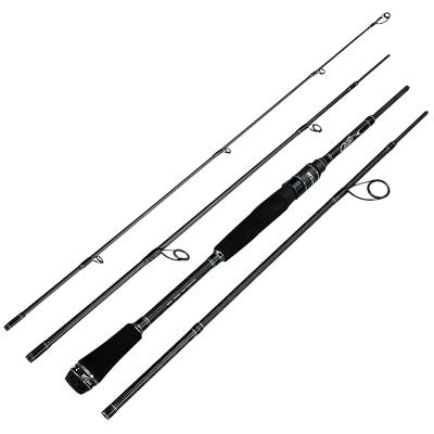 China Carbon Fiber Bassmaster OEM Manufacture Carbon Fiber Lure Rod 4 Scetion Ultralight Portable Lure Spinning Baitcasting Fishing Rod for sale