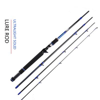 China Portable Carbon 4 Section Super Hard Spinning Mount Lure Fishing Rod Carbon Fiber Rod for sale