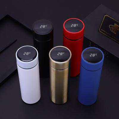 China Stainless Steel LOGO Wholesale Smart Thermos Mug Customized Travel Viable Coffee Temperature Display for sale