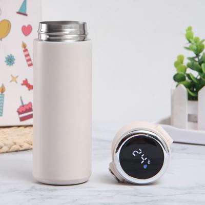 China Wholesale Coffee Viable Customized LOGO Smart Thermos Mug 400ml Stainless Steel Vacuum Display Temperature Travel Flasks for sale