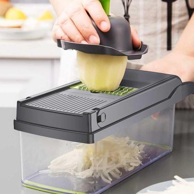 China Kitchen Viable Multifunctional Home Vegetable Cutter Dicing Potatoes Shredder Shredding Radish Rubbing Shredder Slicer for sale