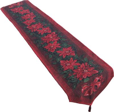 China Jacquard Top Grade Printed Christmas Jacquard Table Runner for sale