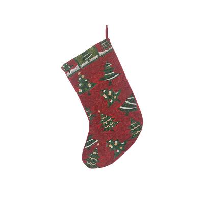 China Christamas Decoration New Brand Red Christmas Stocking Gift Bag for sale