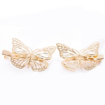 China Wholesale Fashion Beautiful Beauty Butterfly Metal Hair Clips Cute Cute Hair Clips for sale