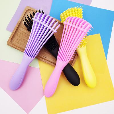 China Waterproof Octopus Eight Rows Hair Brush Comb Head Massage Protect Hair Comb Brush for sale