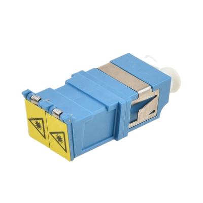 China Communication Networking / Telecom Zhejiang Yingfeng Fiber Optic Ftth Notify Adapter Duplex SM Dx Plastic Hybrid Adapter With Shutt for sale