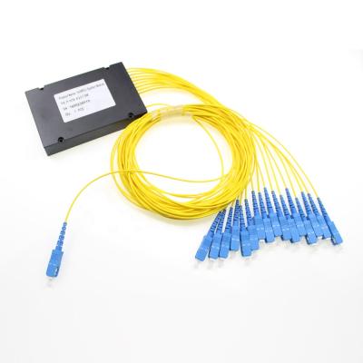 China (Data Center) Gold Supplier Splice Fanshawe Package High Quality SC 1x16 Yellow Box Shaped PLC Fiber Optic Fiber Splitter for sale