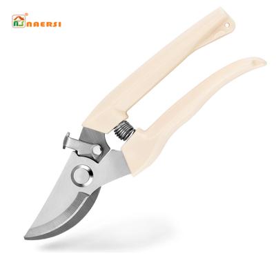 China Anti-Slip Handle Fruit Tree Shears Floral Bonsai Pro Pruner Customized Pruners Curved Blade Garden Scissors for sale