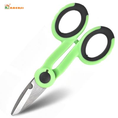 China Durable Multifunctional Electrician Stainless Handle Scissors Wire Cutter Steel Plastic Cable Cutting Scissors Engineering Scissors for sale