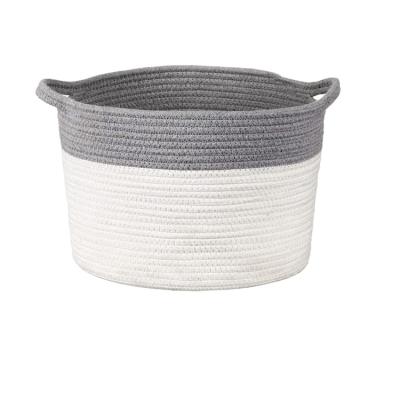 China One Piece Workable For Household Cotton Rope Basket Living Room Factory Rope Basket Toy Storage Basket for sale