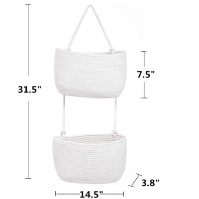 China 3-Layer Wall-Mounted Lobby Basket Storage Rack Storage Magazine Rack Hanging Decoration Viable Basket for sale