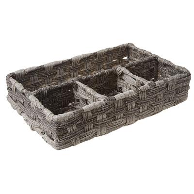 China Sustainable Cheap Supplier Handicraft Home Small Storage Woven Storage Basket Plastic for sale