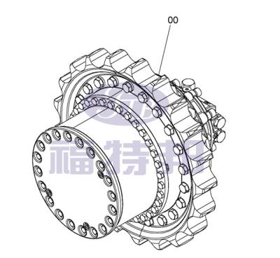 China Crawler Excavator Parts Excavator Zx 330 Travel Device Zx330 Final Drive 9190222 9232360 9281920 9281921 9244944 for sale