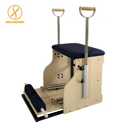 China Wunda Wooden Equipment Eco-friendly Durable Wood And Steel Chair SY-PL010 Pilates Base Chair Combination Machine Pilates for sale