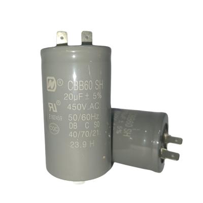 China CBB60 450V 20mfd Wasserpumpenmotor Kondensator mit Schraube zu verkaufen