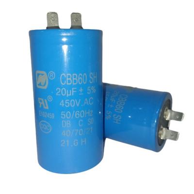 China 1.5 PS Wasserpumpenmotor Induktionsheizkondensator Kondensator CBB60 450V 20mfd S2 zu verkaufen