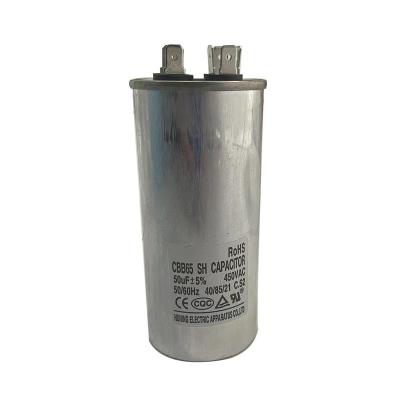 China Rondvormig enkelvoudig condensatiewaarde 450VAC CBB65 airconditioning Motor Running Capacitor Te koop